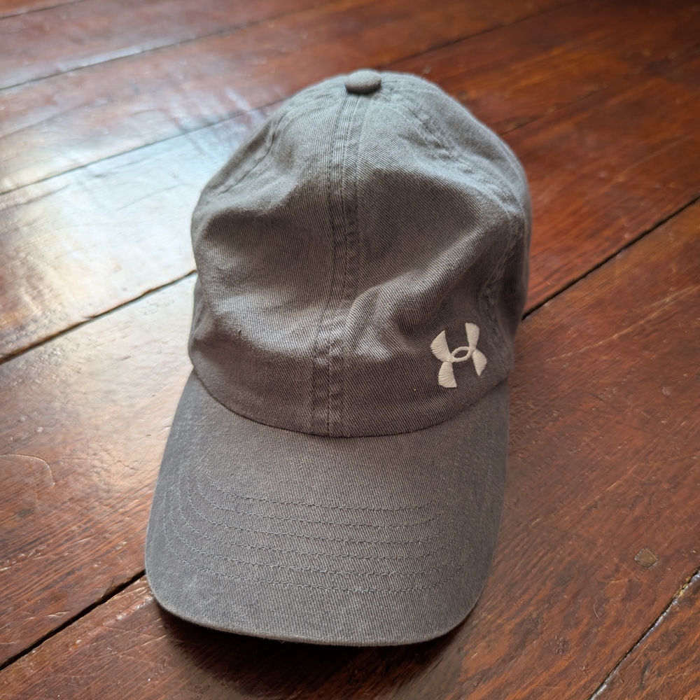 Under Armour Gray Relaxed Fit Hat with Embroidered Logo